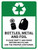 Bottles, Metal and Foil Recycle with Icons Portrait - Wall Sign