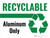 Recyclable Aluminum Only Green with Icon Landscape - Wall Sign