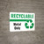 Recyclable Metal Only Green with Icon Landscape - Wall Sign