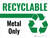 Recyclable Metal Only Green with Icon Landscape - Wall Sign