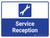 Service Reception Blue with Icon Landscape - Wall Sign