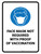 Face Mask Not Required with Proof of Vaccination with Icon White Portrait - Wall Sign