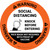 Warning Circular - Social Distancing Knock Before Entering with Icon - Floor Sign