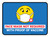 Face Mask Not Required with Proof of Vaccine with Emoji Blue Rectangular - Floor Sign