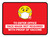 To Enter Office Face Mask Not Requiwith Proof of Vaccine with Emoji Red Rectangular - Floor Sign