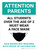 Attention Parents: All Students Over The Age Of 2 Must Wear A Face Mask - Face Masks Not Required With Proof Of Vaccination Portrait - Wall Sign