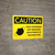 Caution: Coverings Not Required With Proof Of Vaccination with Icon Landscape - Wall Sign