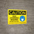 Caution: Face Coverings Required Beyond This Point - Face Coverings Not Required With Vaccination with Icon Landscape - Wall Sign