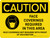 Caution: Face Coverings Required In This Area - Not Required With Proof Of Vaccination Landscape - Wall Sign