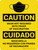 Caution: Mask Not Required With Proof Of Vaccination Bilingual with Icon Portrait - Wall Sign