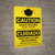 Caution: Masks Required Beyond This Point - Mask Not Required With Proof Of Vaccination Bilingual Spanish Portrait - Wall Sign