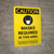 Caution: Masks Required In This Area Face Mask Not Required Only With Proof Of Vaccination Portrait - Wall Sign