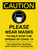 Caution: Please Wear Masks To Help Stop The Spread Of Covid - Mask Not Required With Proof Vaccination Portrait - Wall Sign