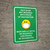 Face Mask Not Required With Proof Of Vaccination Emoticon Green Bilingual Spanish Portrait - Wall Sign