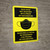 Face Mask Not Required With Proof Of Vaccination Bilingual Yellow with Icon Portrait - Wall Sign