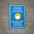 Face Masks Not Required With Proof Of Vaccination Emoticon Bilingual Spanish Blue Portrait - Wall Sign