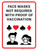 Face Masks Not Required With Proof Of Vaccination Casino with Icons Portrait - Wall Sign