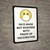Face Masks Not Required With Proof Of Vaccination with Emoticon Portrait - Wall Sign