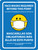 Face Masks Required Beyond This Point - Not Required With Proof Of Vaccination Emoticon Blue Bilingual Spanish Portrait - Wall Sign