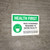 Health First: Face Coverings Required To Enter Facility - Face Covering Not Required With Proof Of Vaccination Landscape - Wall Sign