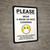 Please Wear A Mask Or face Covering Masks And Face Coverings - Not Required With Proof Of Vaccination with Emoticon Portrait - Wall Sign