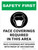 Safety First: Face Coverings Required In This Area - Face Coverings Not Required With Proof Of Vaccination Portrait - Wall Sign