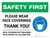 Safety First: Please Wear Face Coverings Thank You Face Covering Not Required With Proof Of Vaccination Landscape - Wall Sign