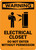 Warning: Electrical Closet Do Not Enter Wihtout Permission - Wall Sign