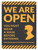 We Are Open You Must Wear A Mask Before Entering - Mask Not Required With Proof Of Vaccination Red Portrait - Wall Sign