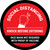 Social Distancing Knock Before Entering Mask Not Requiwith Icon Red Circular - Floor Sign