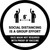 Social Distancing Is a Group Effort Face Mask Not Required with Icon White Circular - Floor Sign