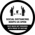 Social Distancing Keeps Us Open Mask Not Required with Icon White Circular - Floor Sign