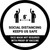 Social Distancing Keeps Us Safe Mask Not Required with Icon White Circular - Floor Sign