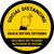 Social Distancing Knock Before Entering Mask Not Required with Icon Yellow Circular - Floor Sign