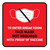 Face Mask Not Requiwith Proof of Vaccine To Enter Break Room with Icon Red Square - Floor Sign