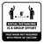 Social Distancing Is A Group Effort Mask Not Required with Icon White Square - Floor Sign