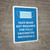 Face Mask Not Required For Fully Vaccinated Individuals with Icon Blue Portrait - Wall Sign