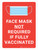 Face Mask Not Required If Fully Vaccinated With Icon Red Portrait - Wall Sign