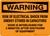 Warning: Risk of Electrical Shock from Stored Energy Door is Interlocked - Wall Sign