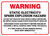 Warning: Static Electricity Spark Explosion Hazard - Wall Sign