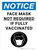 Notice: Face Mask Not Required If Fully Vaccinated with Icon Portrait - Wall Sign