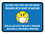 Beyond This Point No Face Mask Required With Emoji Blue Bilingual Spanish Landscape - Wall Sign