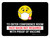 Face Mask Not Required with Proof of Vaccine To Enter Conference Room with Emoji Black Landscape - Wall Sign