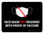 Face Mask Not Required with Proof of Vaccine with Icon Black Landscape - Wall Sign
