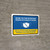No Face Mask Required Beyond This Point with Icon Bilingual Spanish Blue Landscape - Wall Sign