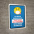 Face Mask Not Required with Proof of Vaccine To Enter Break Room with Emoji Blue Portrait - Wall Sign