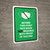 Face Mask Not Required with Proof of Vaccine Beyond This Point with Icon Green Portrait - Wall Sign