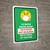 Face Mask Not Required with Proof of Vaccine To Enter Break Room with Emoji Green Portrait - Wall Sign