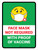 Face Mask Not Required with Proof of Vaccine with Emoji Green Portrait - Wall Sign