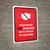 Face Mask Not Requiwith Proof of Vaccine with Icon Red Portrait - Wall Sign